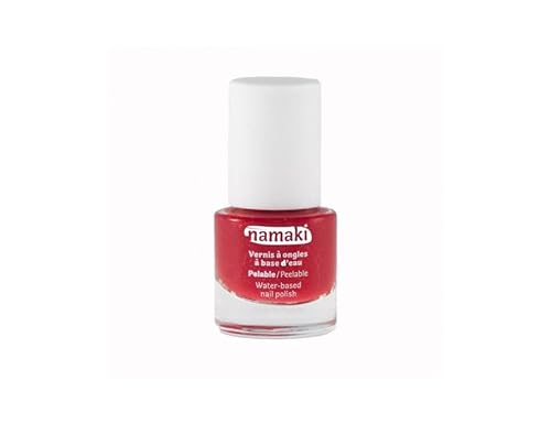 Namaki Bio Nagellack für Kinder | Wasserbasiert | Abziehbarer Nagellack Peel-off-Formel | Schnell trocknend | Farbe 31 – Kirschrot | 7,5 ml von namaki