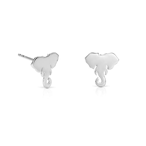 namana Elefanten-Ohrstecker für Damen und Teenager-Mädchen aus 925 Sterling Silber, niedliche tierförmige kleine Ohrstecker für Kinder in einem Elefanten-Design in 925 Silber, Tierschmuck für Frauen von namana