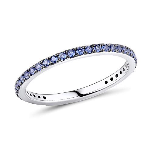 namana Schmaler Sterling Silber Ring für Damen. Blauer Ring mit Zirkonia-Edelsteinen. 925 Sterlingsilber Ringe für Frauen mit blauen Steinen. Ring Größe 57 namana Schmaler Sterling Silber Ring für Damen. Blauer Ring mit Zirkonia-Edelsteinen. 925 Sterlingsilber Ringe für Frauen mit blauen Steinen. Ring Größe 57 von namana
