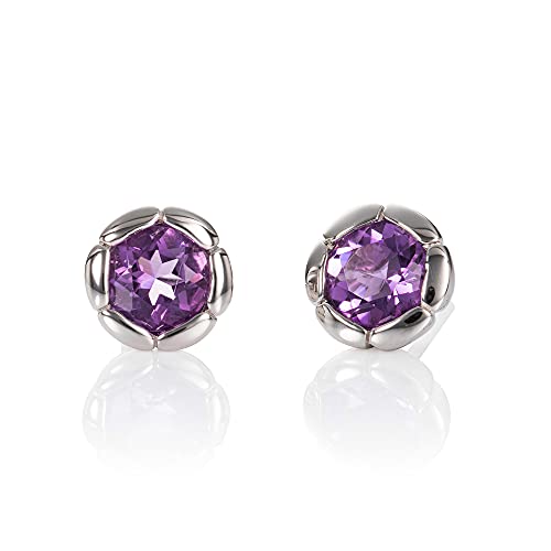 namana 925 Sterling Silber Ohrringe für Frauen mit Amethyst-Edelsteinen, massive Silber Amethyst Ohrringe für Frauen, 925 Silber Ohrstecker mit Edelsteinen, natürliche Edelstein-Ohrringe für Damen namana 925 Sterling Silber Ohrringe für Frauen mit Amethyst-Edelsteinen, massive Silber Amethyst Ohrringe für Frauen, 925 Silber Ohrstecker mit Edelsteinen, natürliche Edelstein-Ohrringe für Damen von namana