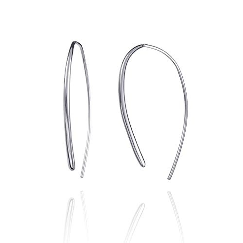 namana Durchzieher Ohrringe aus 925 Sterling Silber - Lange Pull Through Ohrringe für Frauen und Mädchen, Einfacher Silberschmuck für Damen namana Durchzieher Ohrringe aus 925 Sterling Silber - Lange Pull Through Ohrringe für Frauen und Mädchen, Einfacher Silberschmuck für Damen von namana
