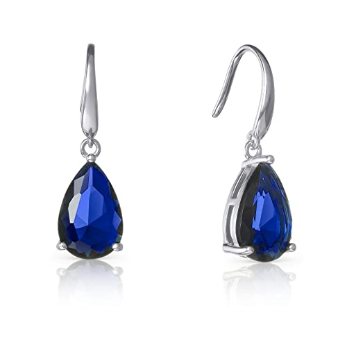 namana Ohrringe aus 925er Sterlingsilber für Damen und Mädchen mit birnenförmigen blauen Steinen, saphirblaue Ohrhänger für Frauen, Tropfenohrringe mit marineblauen Steinen namana Ohrringe aus 925er Sterlingsilber für Damen und Mädchen mit birnenförmigen blauen Steinen, saphirblaue Ohrhänger für Frauen, Tropfenohrringe mit marineblauen Steinen von namana