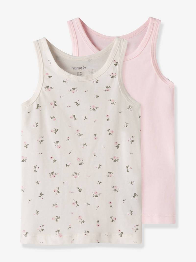 2er-Pack Unterhemden Mädchen Blumen NAME IT bonbon von name it