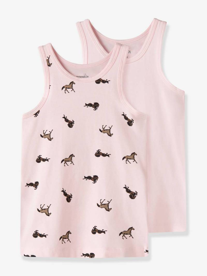 2er-Pack Unterhemden Mädchen Pferd NAME IT bonbon von name it