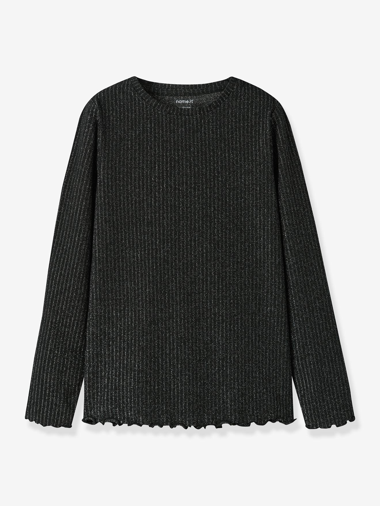 Glitzer-Langarmshirt NKFVEMMA Mädchen NAME IT Slim-Fit von name it