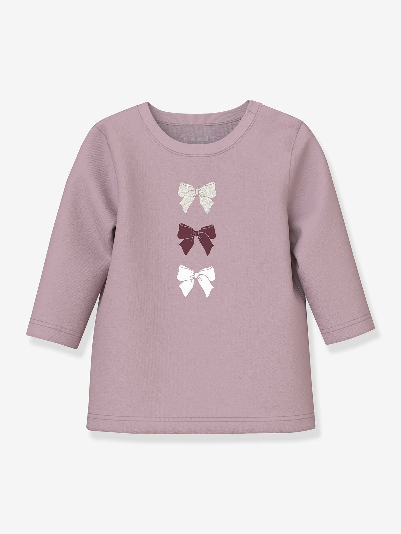 Langarmshirt NBFVUBIE Mädchen Baby NAME IT Boxy-Fit lila von name it