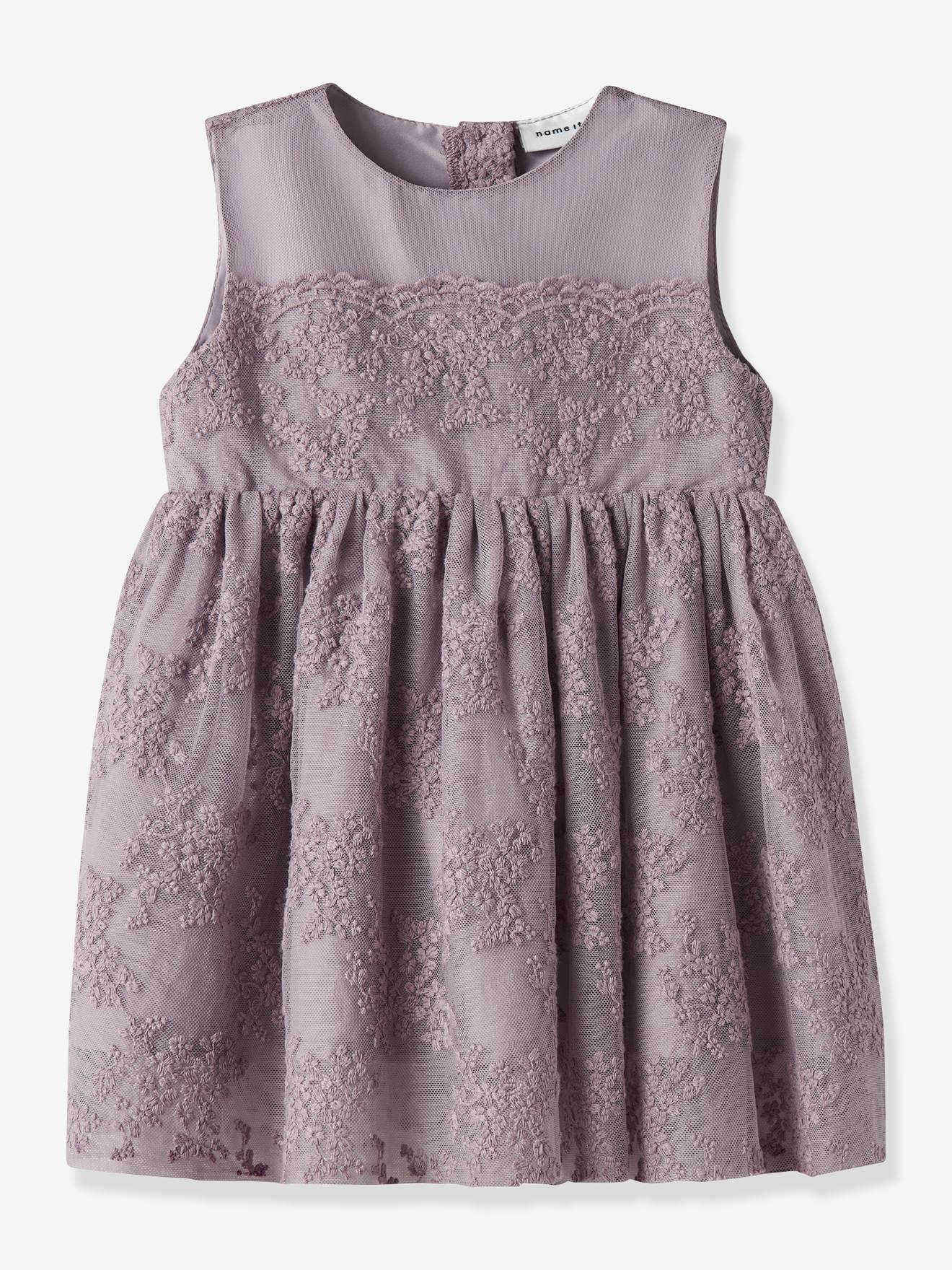 Mädchen Baby Tüllkleid mit Stickereien NBFNITUSH NAME IT von name it