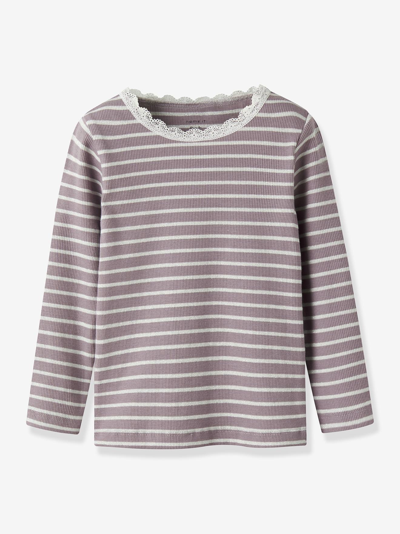 Mädchen Langarmshirt mit Glanzstreifen NMFNETTE NAME IT von name it