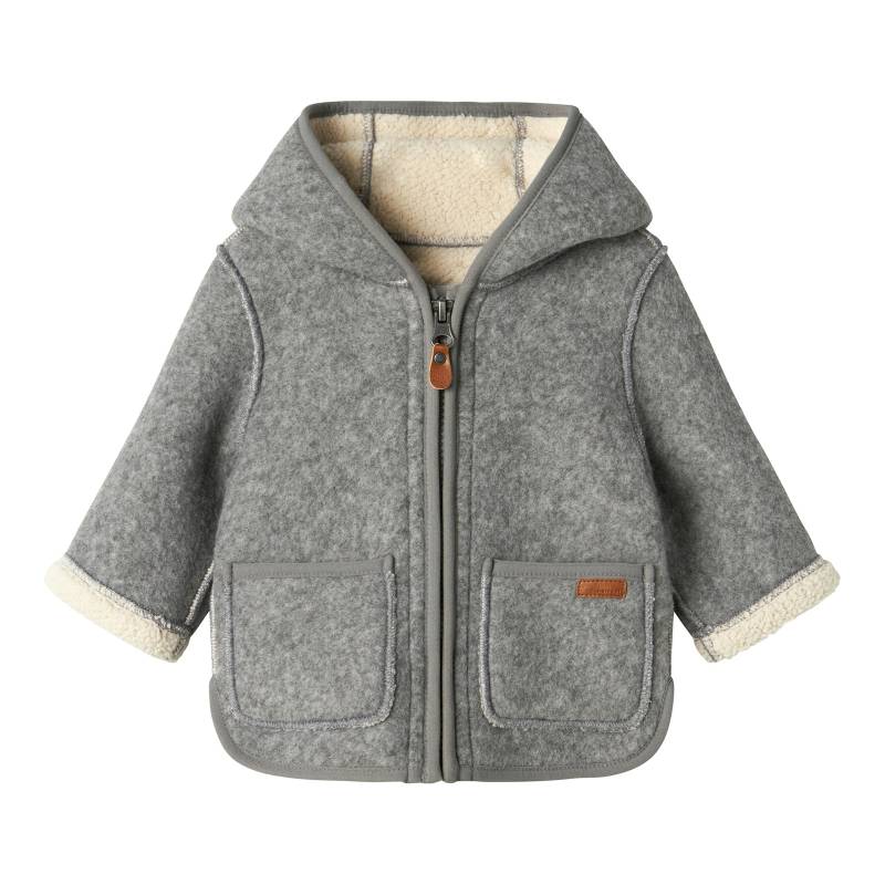 Name It Jacke mit Kapuze Wollwalk-Optik Teddyfell Name It Jacke mit Kapuze Wollwalk-Optik Teddyfell von name it
