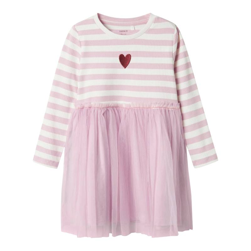 Name It Kleid langarm Tüllrock Ringel Herz von name it