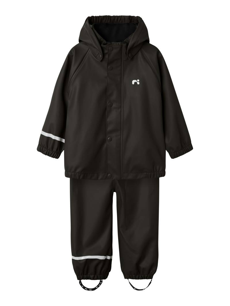 Name It Regenmantel "NKNDRY10 für Mädchen mit Regenjacke und Hose im Set" Set, 2 Stk. tlg. unifarben, casual, regular fit, Kunstfaser, Web von name it