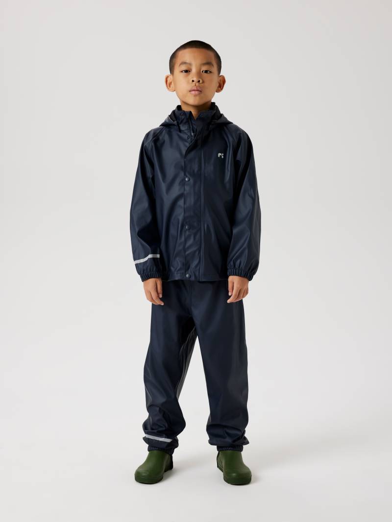 Name It Regenmantel "NKNDRY10 für Mädchen mit Regenjacke und Hose im Set" Set, 2 Stk. tlg. unifarben, casual, regular fit, Kunstfaser, Web von name it