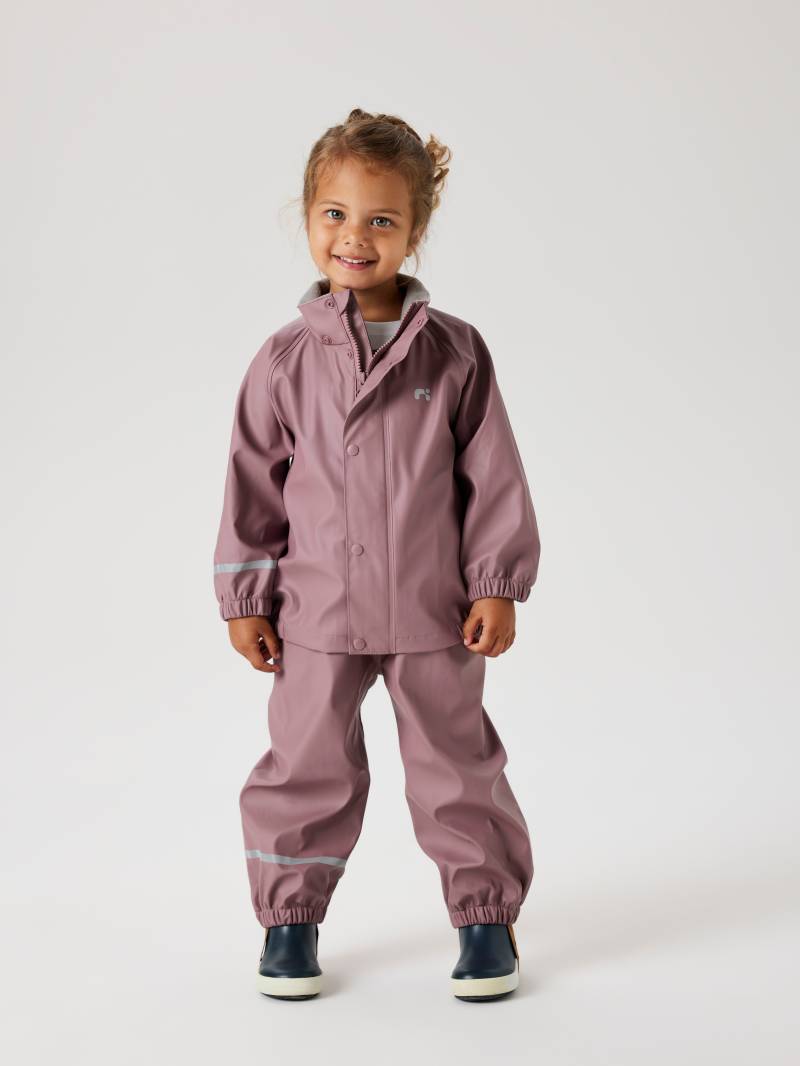 Name It Regenmantel "NKNDRY10 für Mädchen mit Regenjacke und Hose im Set" Set, 2 Stk. tlg. unifarben, casual, regular fit, Kunstfaser, Web von name it