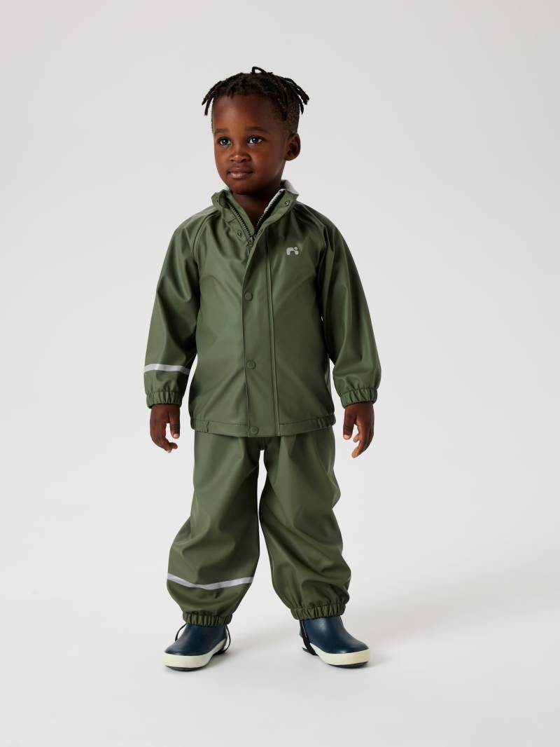 Name It Regenmantel "NKNDRY10 für Mädchen mit Regenjacke und Hose im Set" Set, 2 tlg. unifarben, casual, regular fit, Kunstfaser, Web von name it