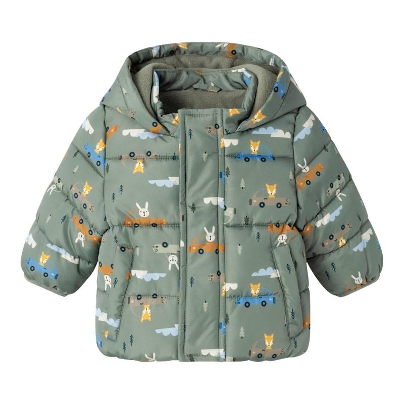 Name It Steppjacke mit Kapuze Tiere Autos von name it
