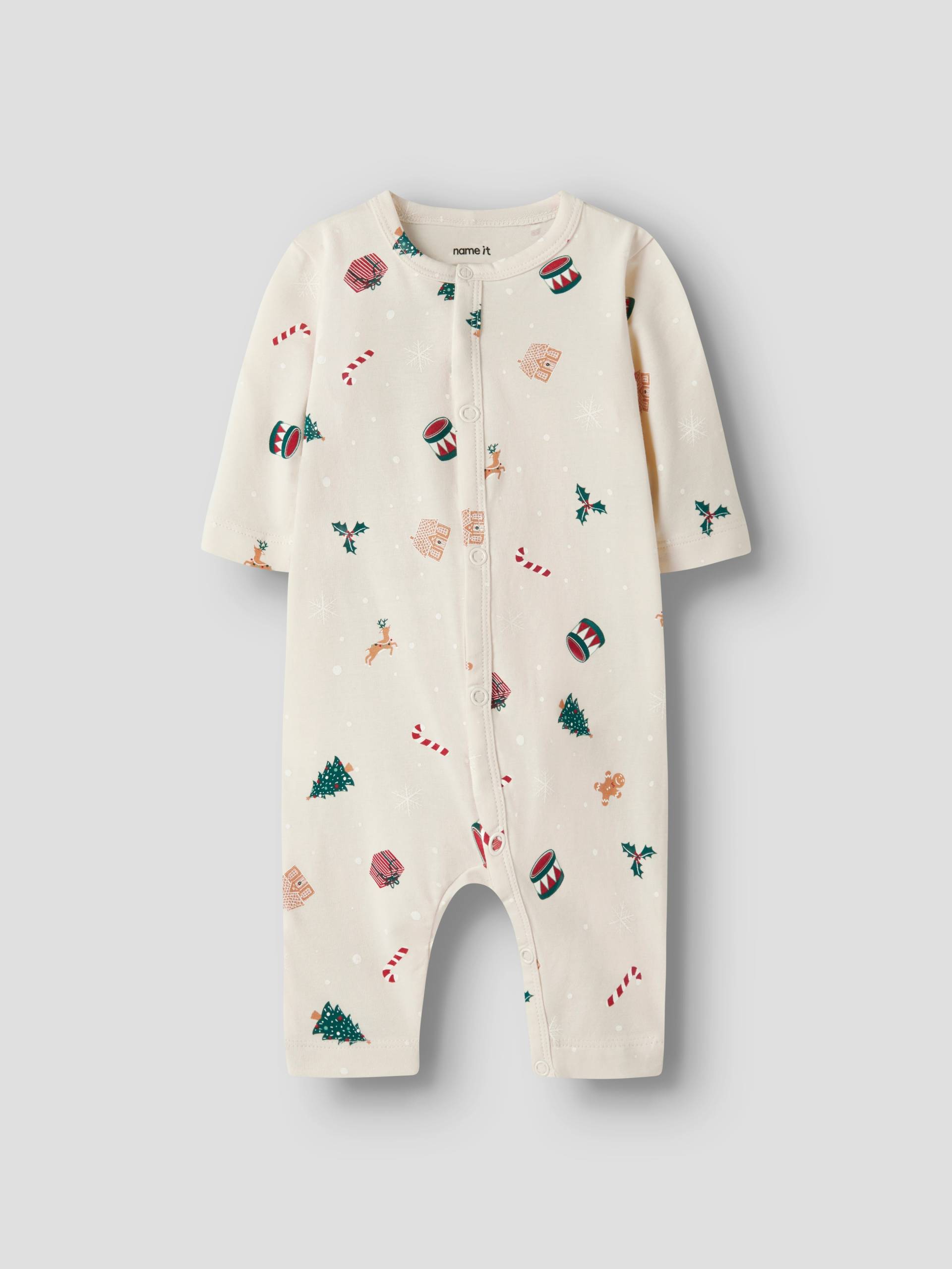 Name It Strampler "NBNVISMAS LS NIGHTSUIT" mit Weihnachtsmotiv von name it