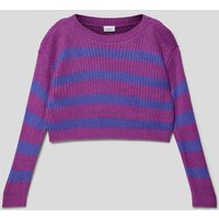 Name It Strickpullover mit Streifenmuster in Violett, Größe 110 von name it
