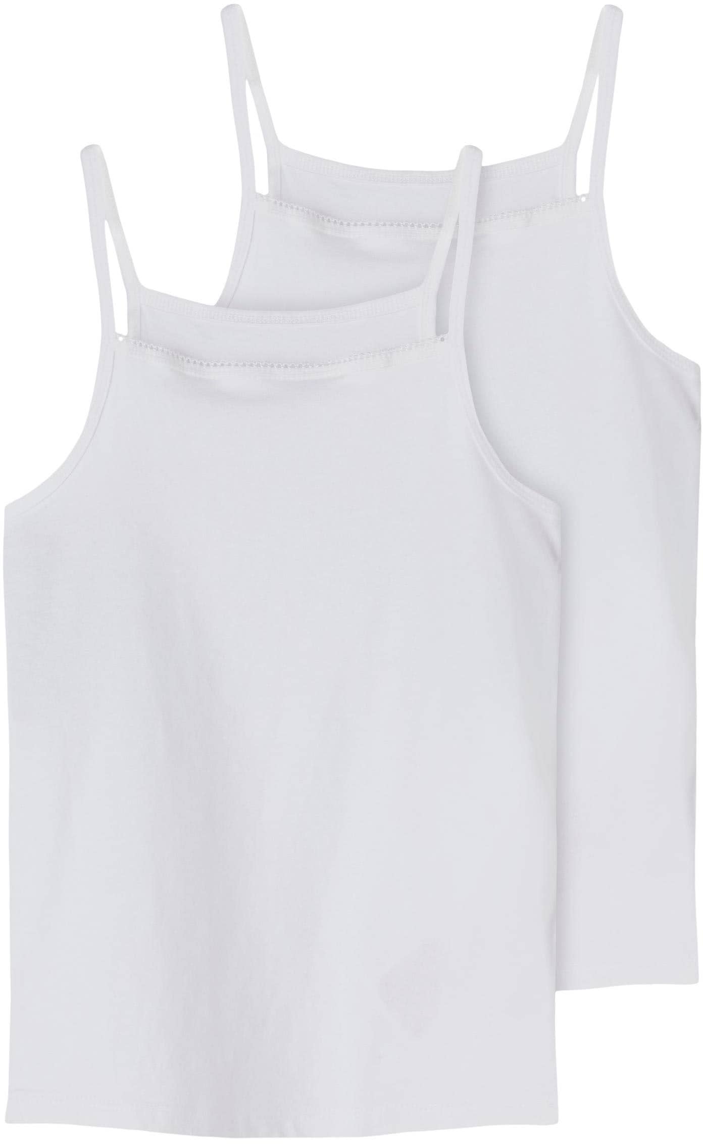 Name It Unterhemd "NKFSTRAP für Mädchen mit Spaghettiträgern im 2er-Pack" Packung, 2 Stk. tlg., unifarben, casual, körpernah, Baumwollmischung, Rundhals von name it