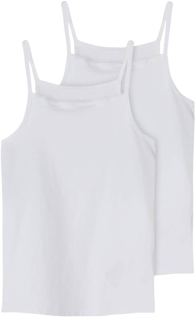 Name It Unterhemd "NKFSTRAP für Mädchen mit Spaghettiträgern im 2er-Pack" Packung, 2 Stk. tlg., unifarben, casual, körpernah, Baumwollmischung, Rundhals von name it