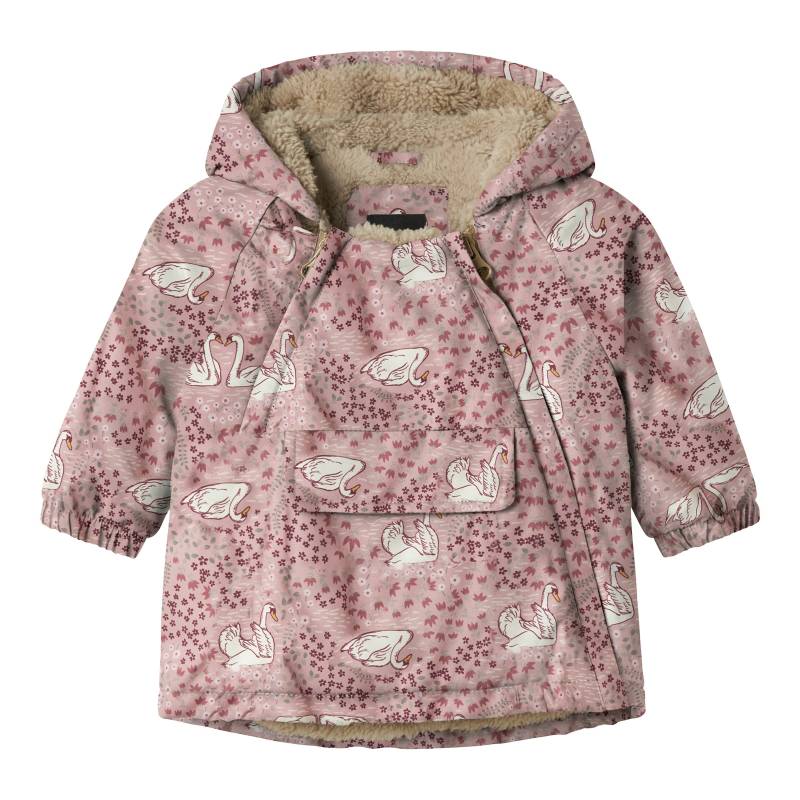 Name It Winterjacke mit Kapuze Plüschfutter Schwäne von name it