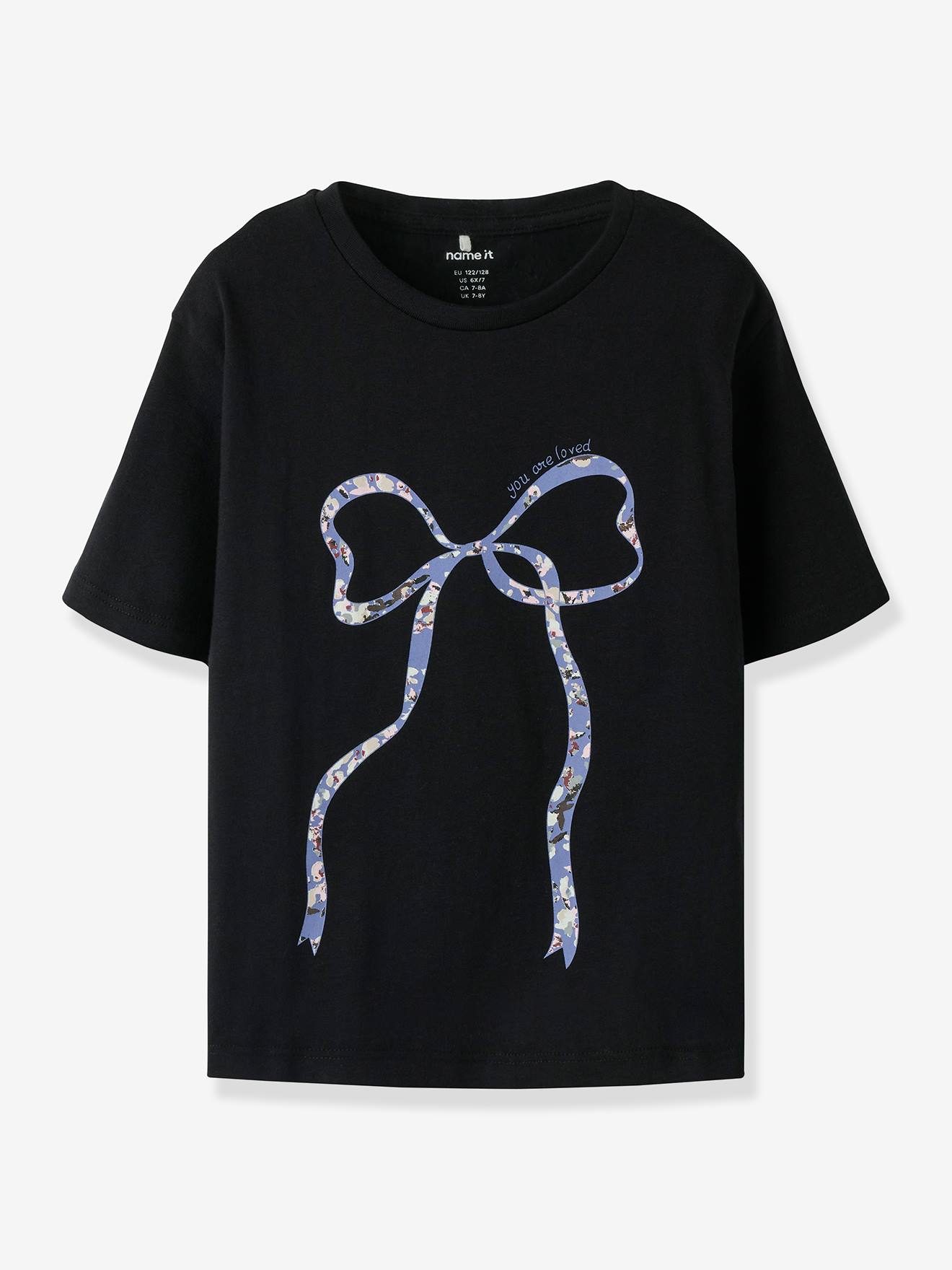 T-Shirt Mädchen Schleifenprint NAME IT Recycling-Baumwolle von name it
