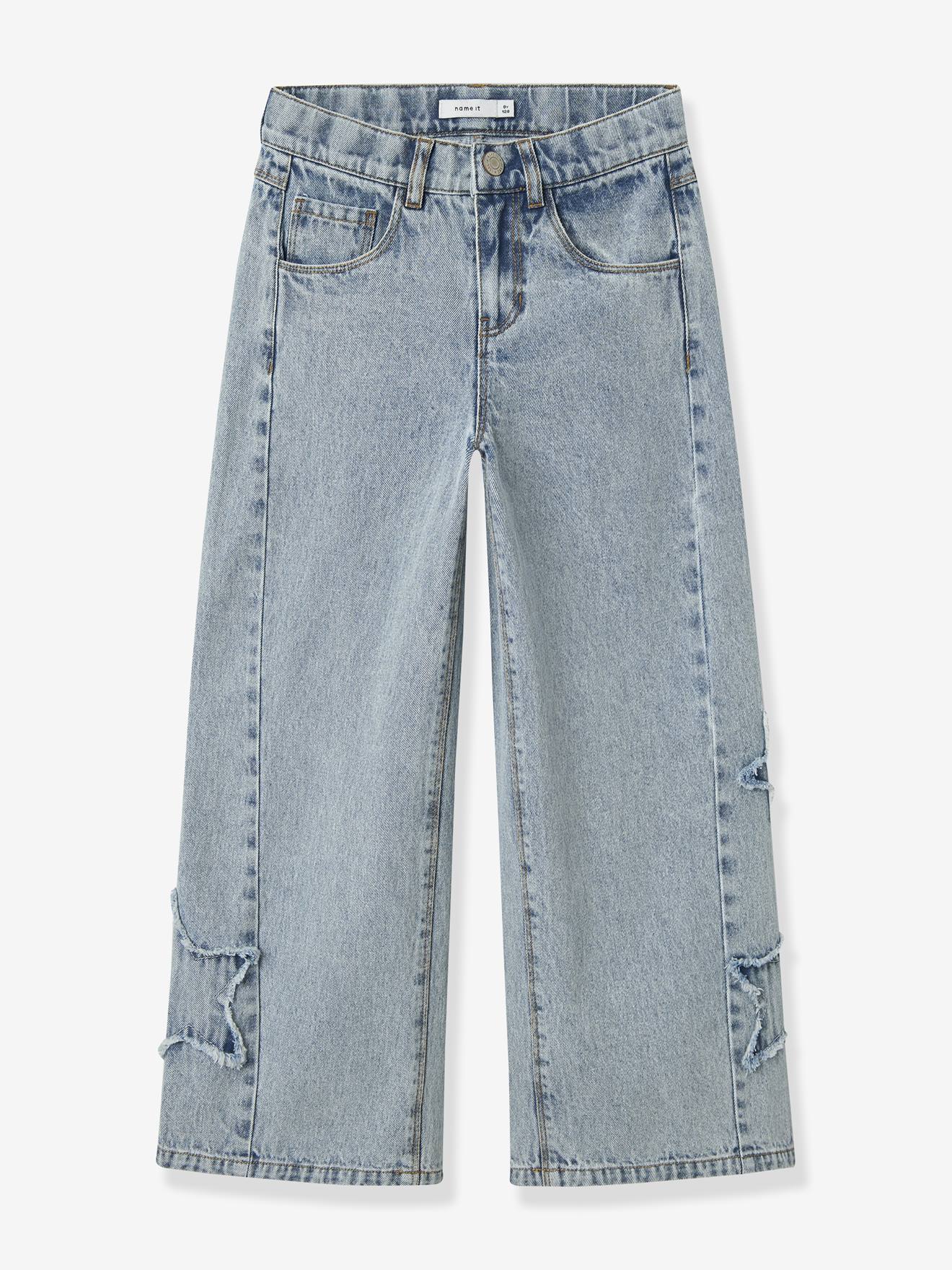 Weite Mädchen Jeans mit Destroyed-Details NKFBELLA NAME IT gebleicht von name it