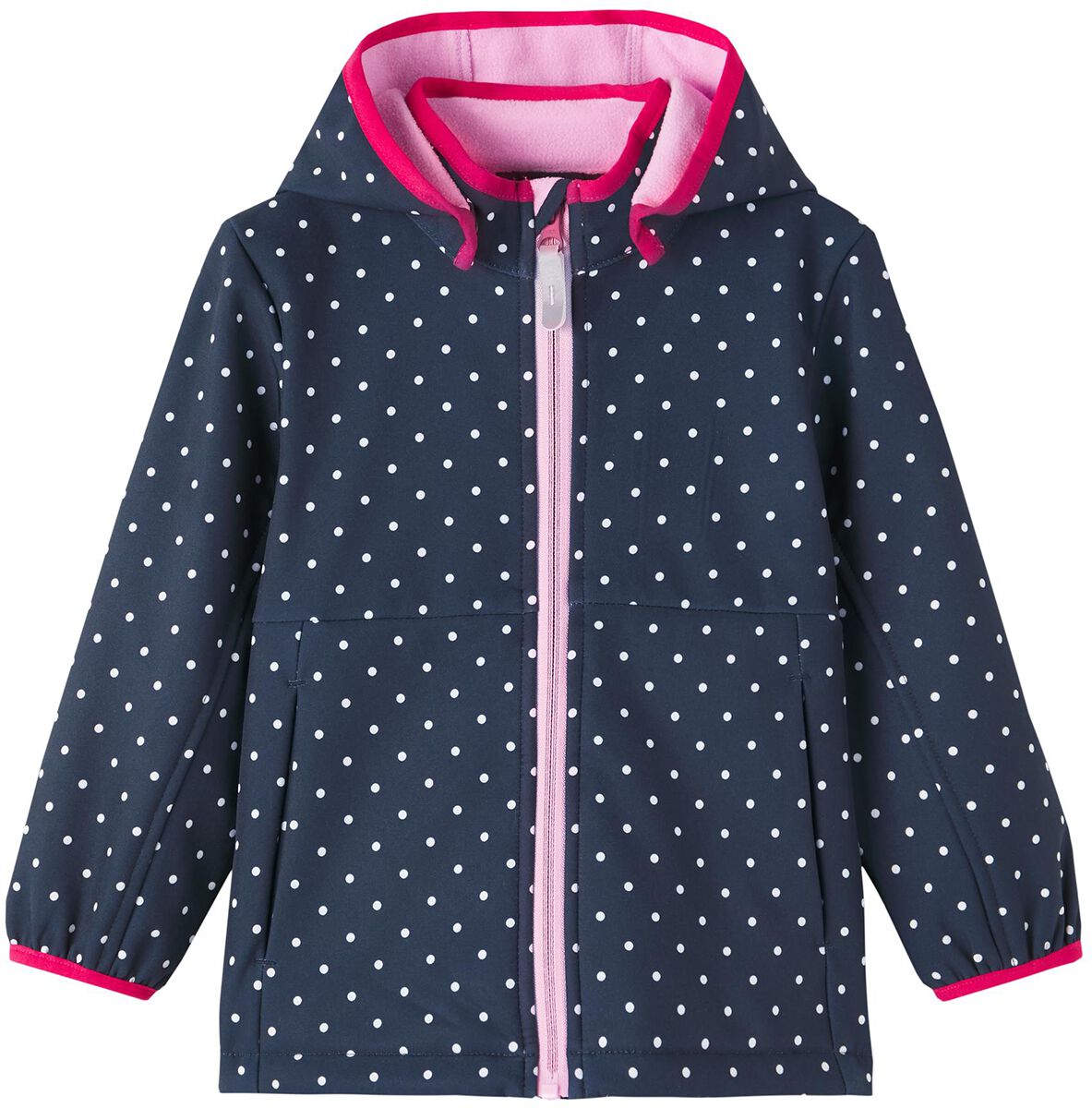 name it Jacke für Kleinkinder - Malta Softshelljacket Dot - für Mädchen - blau von name it