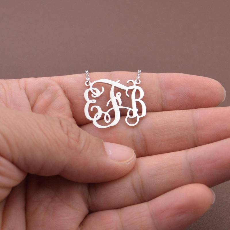 Einzigartige Geschenke-Monogramm Halskette-Monogrammierte Geschenke, Personalisierte Weihnachtsgeschenke von nameJewelry