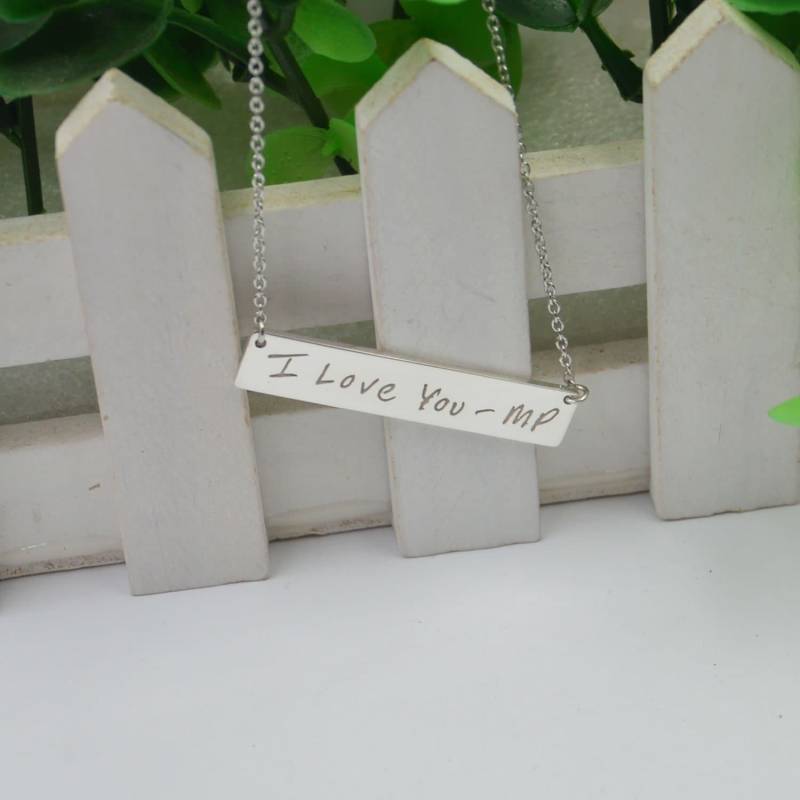 Einzigartige Unterschrift Halskette-925 Silber Handschrift Halskette-Echte Handschrift-Geburtstagsgeschenk Für Mama, Schwester von nameJewelry