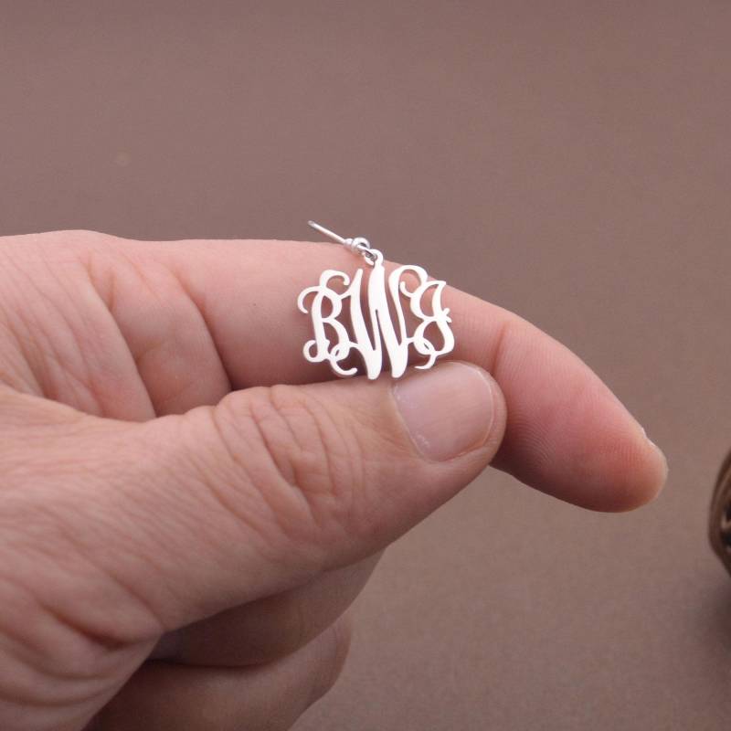 Monogramm Ohrringe-Gold Monogrammiert Geschenke-Custom Monogram Schmuck-Weihnachtsgeschenke Für Sie von nameJewelry