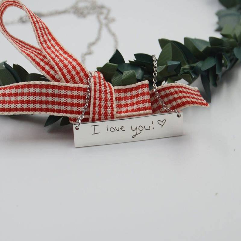 Personalisierte Handschrift Halskette-Unterschrift Halskette-Personalisierter Schmuck-Denkmal Schmuck-Brautjungfer Geschenke-Mutter Geschenk von nameJewelry