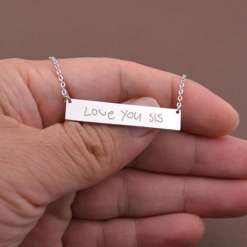 Personalisierte Signature Necklace-Signatur Schmuck-sterling Silber Handschrift Geschenk Für Frauen-Weihnachtsgeschenk von nameJewelry
