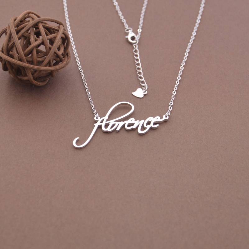 Personalisierte Name Halskette, Benutzerdefinierte Sterling Silber Wort Anhänger von nameJewelry