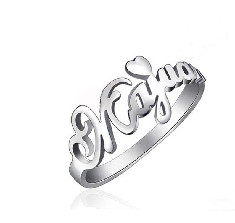 Personalisierter Sterling Silber Namensring von nameJewelry
