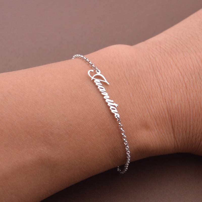 Personalisiertes Armband Aus Sterling Silber Für Frauen - Namensarmband Muttertagsgeschenk von nameJewelry