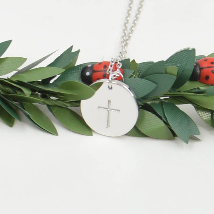 Gravierte Sterling Silber Anhänger Halskette, Personalisierte Anfangsmonogramm von nameJewelry