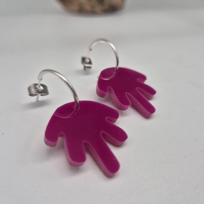 1 Paar Ohrringe - Palmenblatt Beere Creole von namensklang