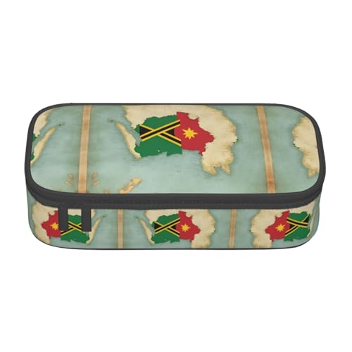 Vanuatu Federmäppchen mit Aufdruck in Australien, großes Fassungsvermögen, ästhetischer Schreibwaren-Organizer mit Reißverschluss von nanger