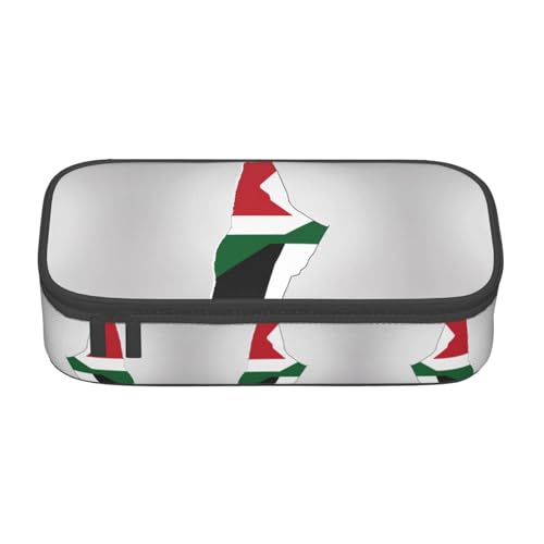 nanger Federmäppchen, Motiv: Flagge des Staates Palästina, Map01, großes Fassungsvermögen, ästhetischer Schreibwaren-Organizer mit Reißverschluss von nanger