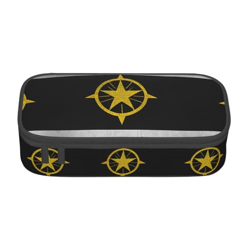 nanger Federmäppchen mit Arizona-Flagge, großes Fassungsvermögen, ästhetischer Schreibwaren-Organizer mit Reißverschluss, Schwarz von nanger