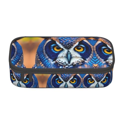 nanger Federmäppchen mit Eulen-Motiv, großes Fassungsvermögen, ästhetischer Schreibwaren-Organizer mit Reißverschluss, Blau nanger Federmäppchen mit Eulen-Motiv, großes Fassungsvermögen, ästhetischer Schreibwaren-Organizer mit Reißverschluss, Blau von nanger