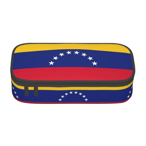 nanger Federmäppchen mit Flagge von Venezuela, großes Fassungsvermögen, ästhetischer Schreibwaren-Organizer mit Reißverschluss von nanger