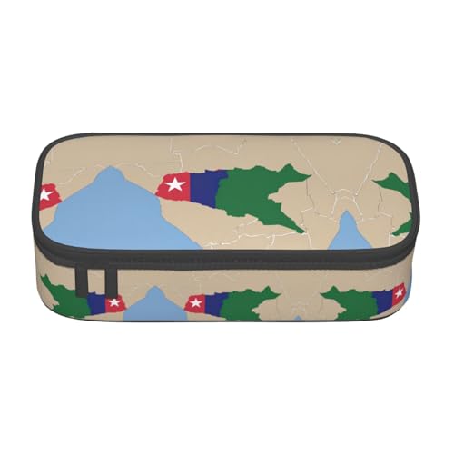 nanger Federmäppchen mit Gambia-Flagge, großes Fassungsvermögen, ästhetischer Schreibwaren-Organizer mit Reißverschluss von nanger