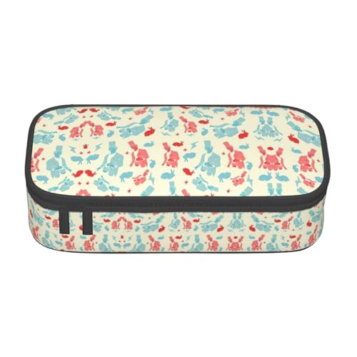 nanger Federmäppchen mit Magier-Kaninchen-Aufdruck, großes Fassungsvermögen, ästhetischer Schreibwaren-Organizer mit Reißverschluss von nanger