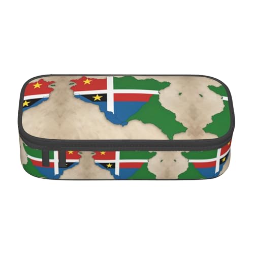 nanger Federmäppchen mit Sao Tomé und Principe Map02 Flagge, großes Fassungsvermögen, ästhetischer Schreibwaren-Organizer mit Reißverschluss, Schwarz , one size, Art Eeco nanger Federmäppchen mit Sao Tomé und Principe Map02 Flagge, großes Fassungsvermögen, ästhetischer Schreibwaren-Organizer mit Reißverschluss, Schwarz , one size, Art Eeco von nanger