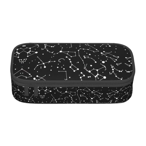 nanger Federmäppchen mit Sternenhimmel-Motiv, großes Fassungsvermögen, ästhetischer Schreibwaren-Organizer mit Reißverschluss von nanger