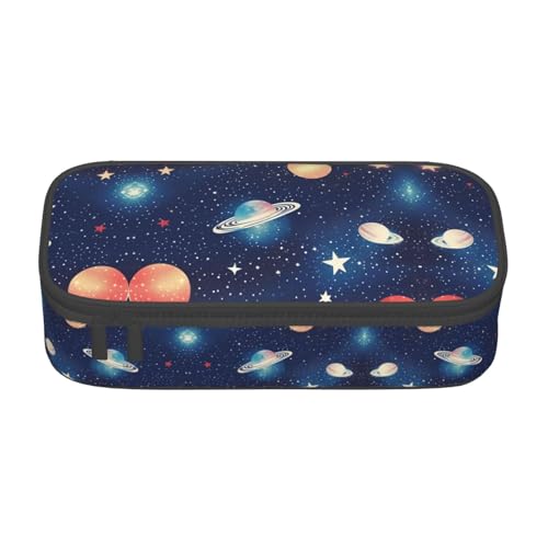 nanger Federmäppchen mit Sternenhimmel-Universum, Weltraumdruck, großes Fassungsvermögen, ästhetischer Schreibwaren-Organizer mit Reißverschluss von nanger