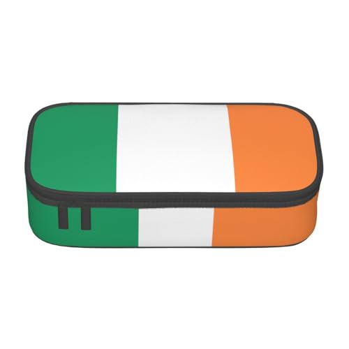 nanger Federmäppchen mit irischer Flagge, großes Fassungsvermögen, ästhetischer Schreibwaren-Organizer mit Reißverschluss von nanger