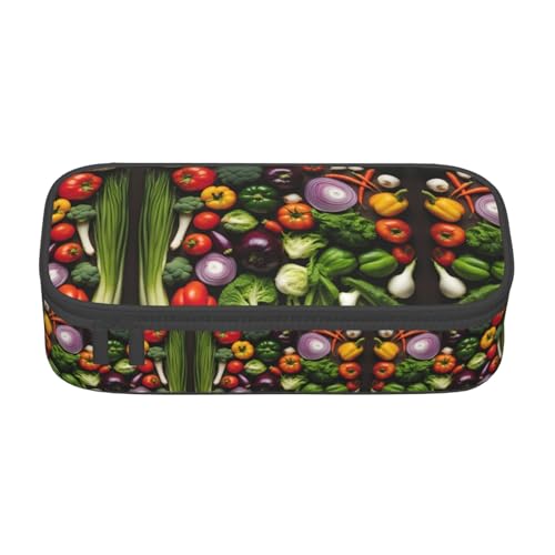 nanger Federmäppchen mit verschiedenen Gemüsesorten, großes Fassungsvermögen, ästhetischer Schreibwaren-Organizer mit Reißverschluss von nanger