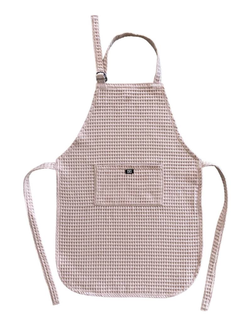 Kinderschürze Kochen Backen Kleinkind Küchenhelfer Waffelpiqué Dusty Pink Altrosa Rosa in Verschiedenen Farben Wabenstoff Personalisierung von nardoniKIDS